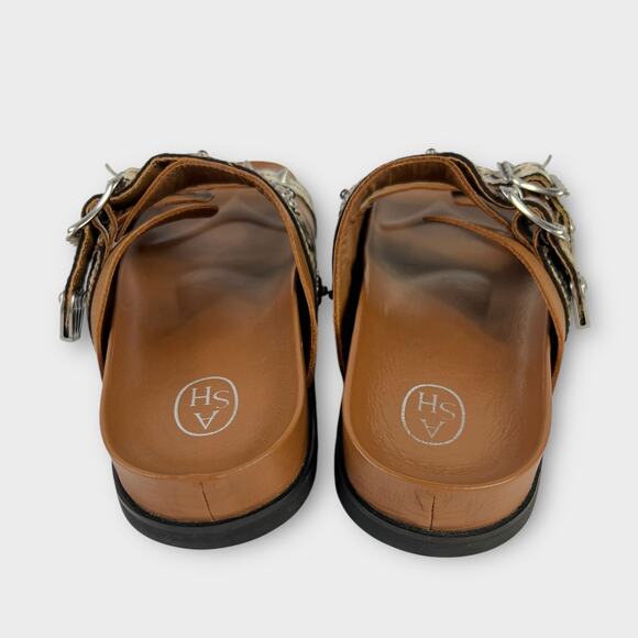 ASH Ulysse Boho Woven Strap Buckle Studded Slide Slip-on Sandal Size 39 US 8.5/9 - Picture 8 of 12